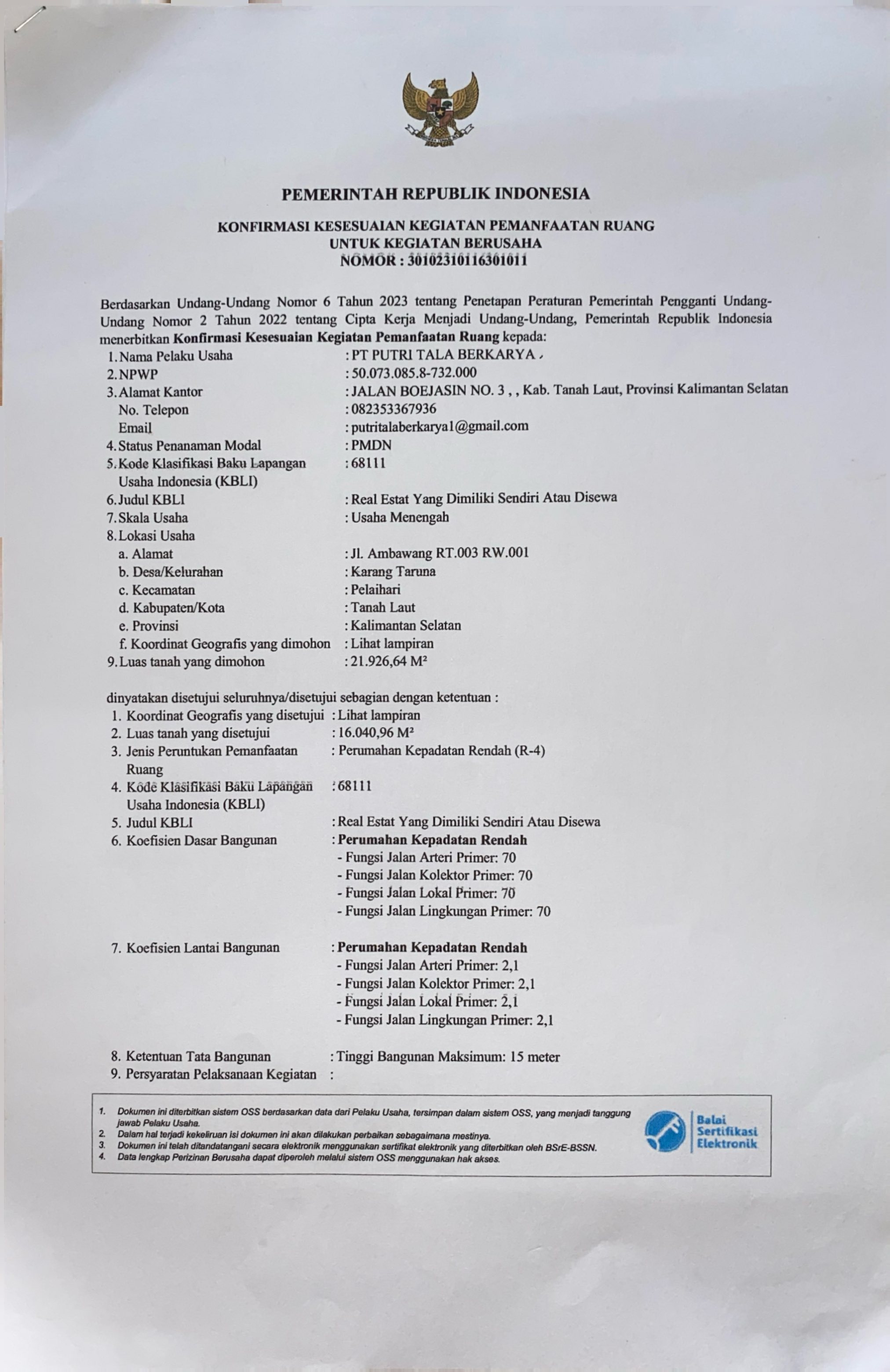 Kesesuaian Kegiatan