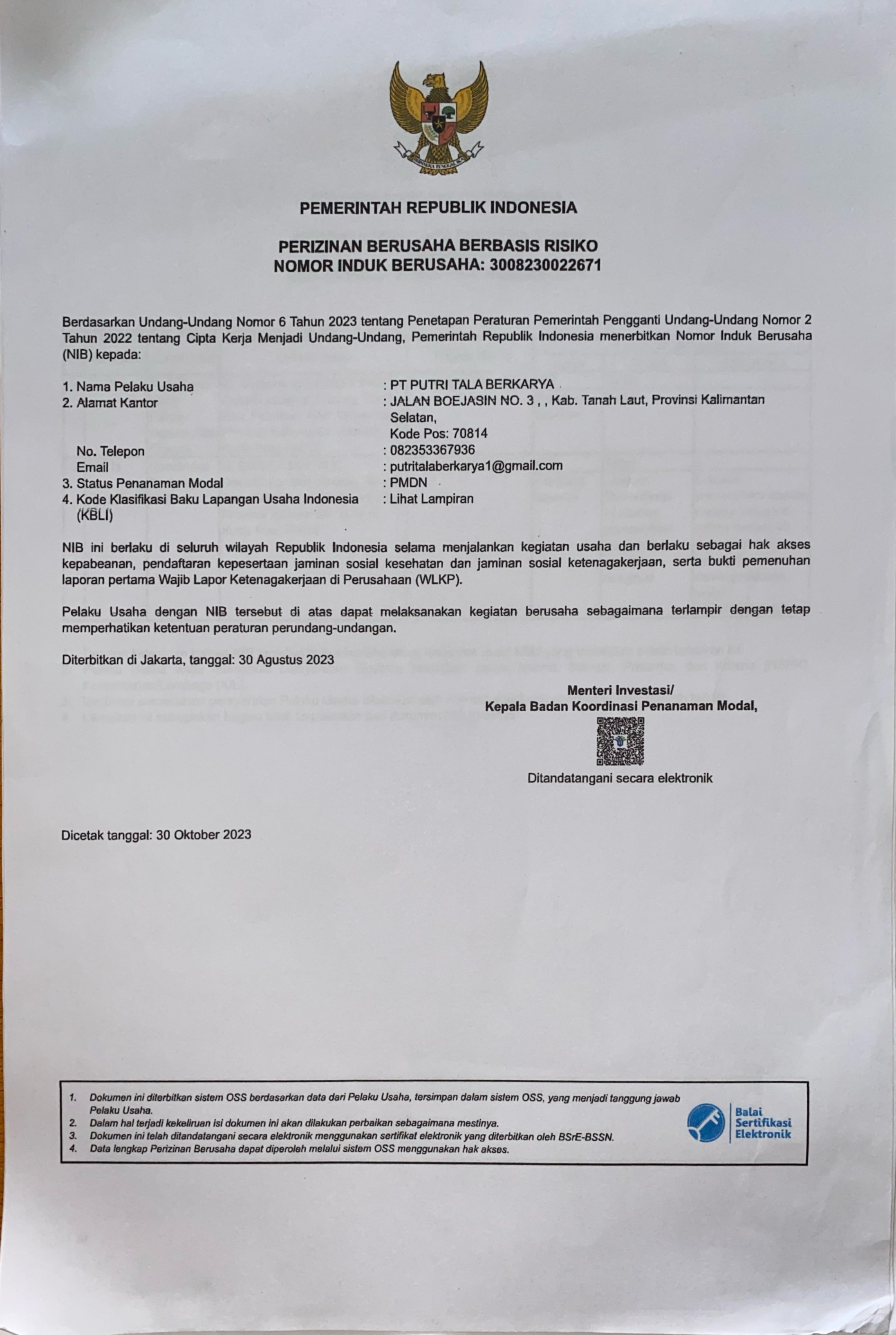 Perizinan Berusaha